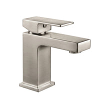Athena contemporary square basin sink mixer tap + slotted waste - brushed nickel