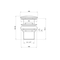 Athena contemporary square basin sink mixer tap + slotted waste - brushed nickel