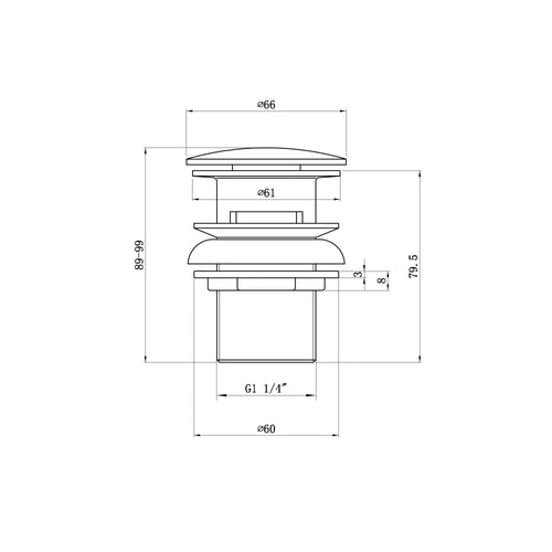 Athena contemporary square basin sink mixer tap + slotted waste - brushed nickel