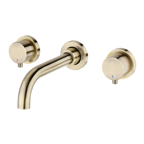 Buy Zara contemporary wall mounted basin mixer tap (3TH) - antique brass online UK