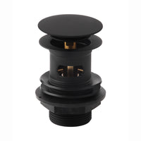 Mykonos contemporary basin sink mixer tap with waste - matt black