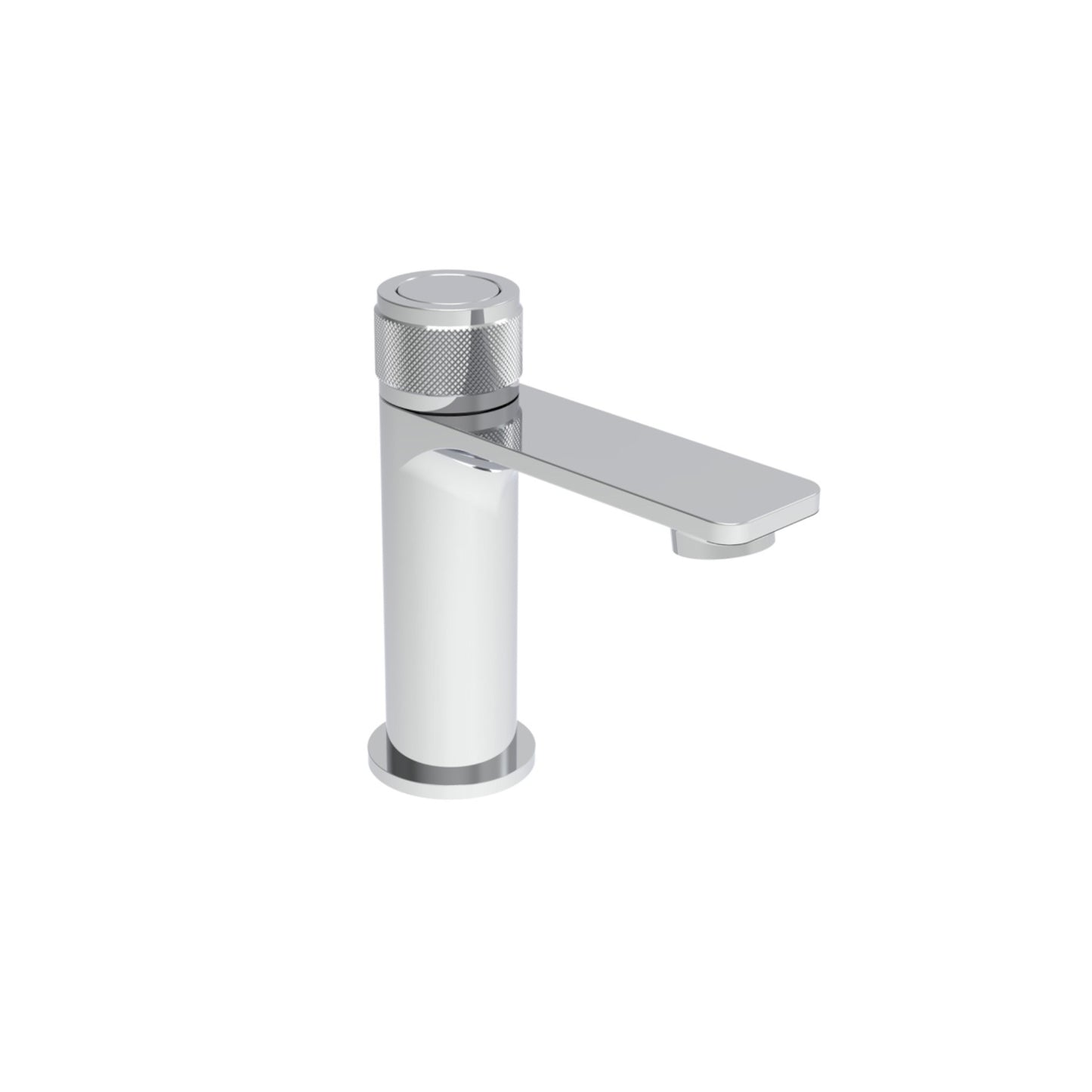 Hoxton basin sink mixer tap with knurling push button (incl. waste) - chrome