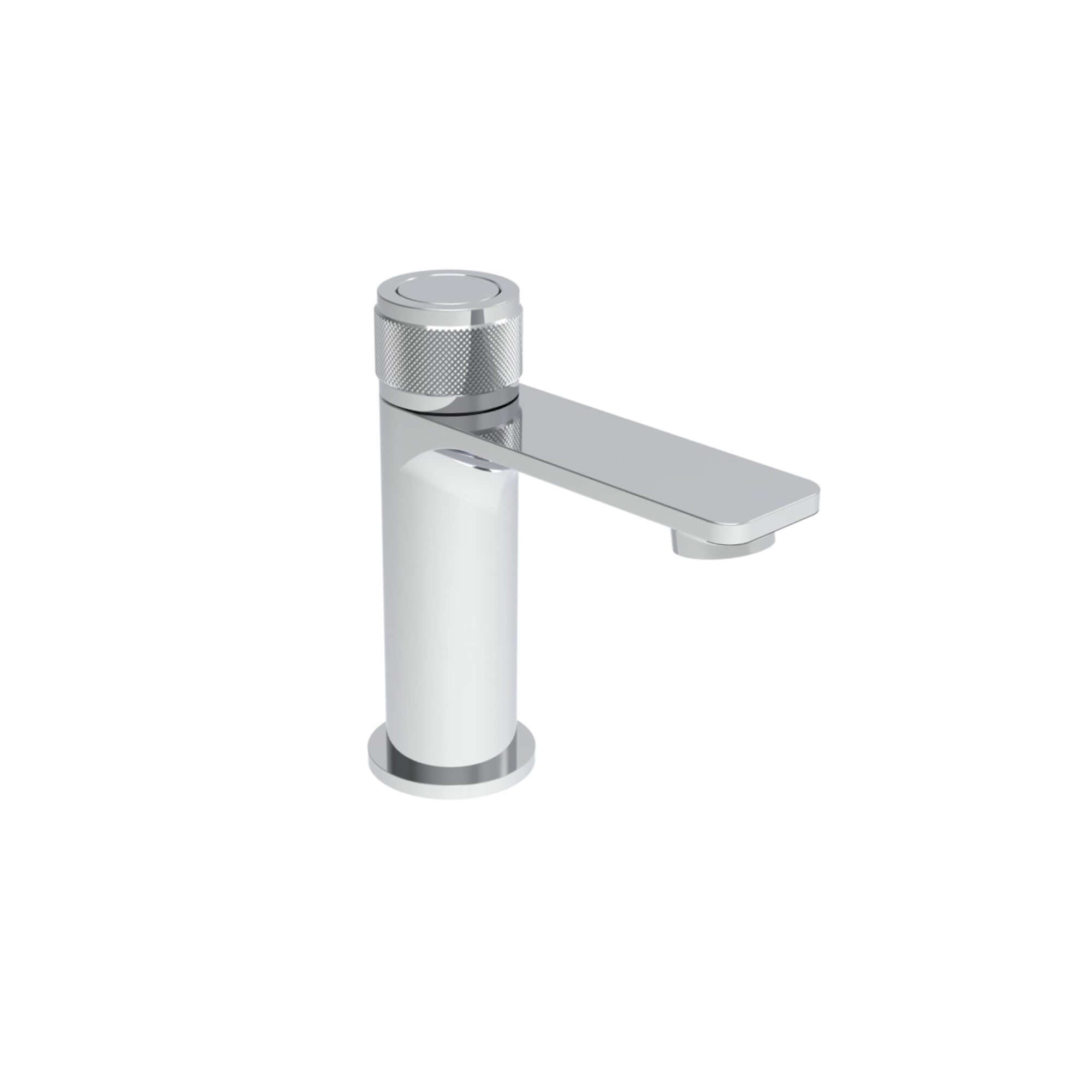 Buy Hoxton basin sink mixer tap with knurling push button (incl. waste) - chrome Online UK | HOUSE OF ENKI