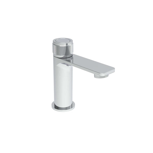 Buy Hoxton basin sink mixer tap with knurling push button (incl. waste) - chrome online UK