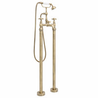 Camberley traditional freestanding bath shower mixer - antique brass