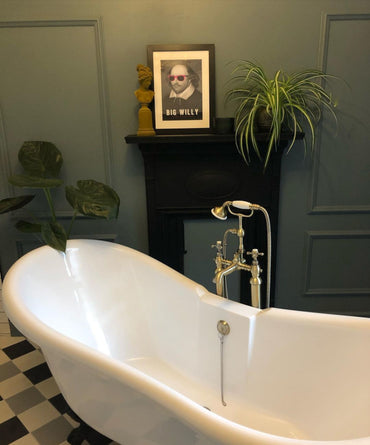 Camberley traditional freestanding bath shower mixer - antique brass