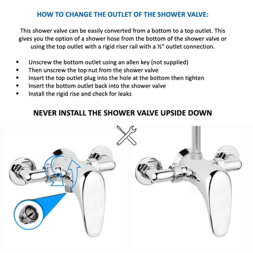 Buy Bromley exposed shower mixer valve tap - chrome online UK