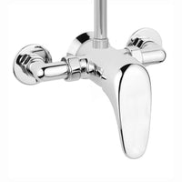 Bromley exposed shower mixer valve tap - chrome
