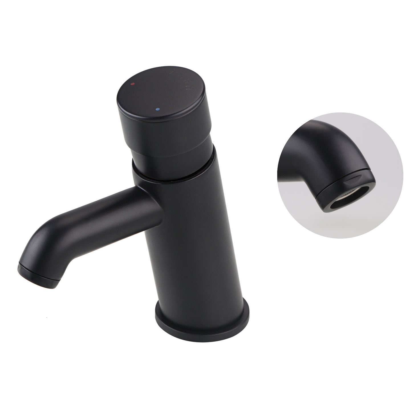 Vision mono non concussive time adjustable basin mixer tap modern - black - 12 pack