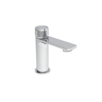 Quorndon Push Button Knurling Mono basin mixer (inc. sprung waste) - Chrome