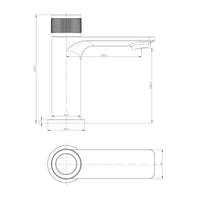 Quorndon Push Button Knurling Mono basin mixer (inc. sprung waste) - Chrome