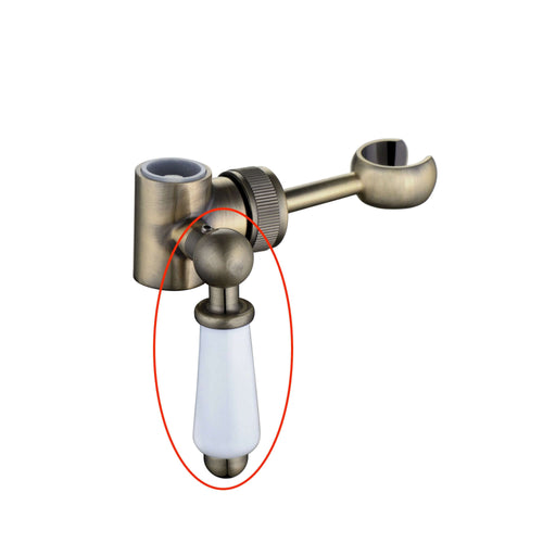 Buy Replacement white ceramic lever with housing and grubscrew for B08 - antique brass online UK