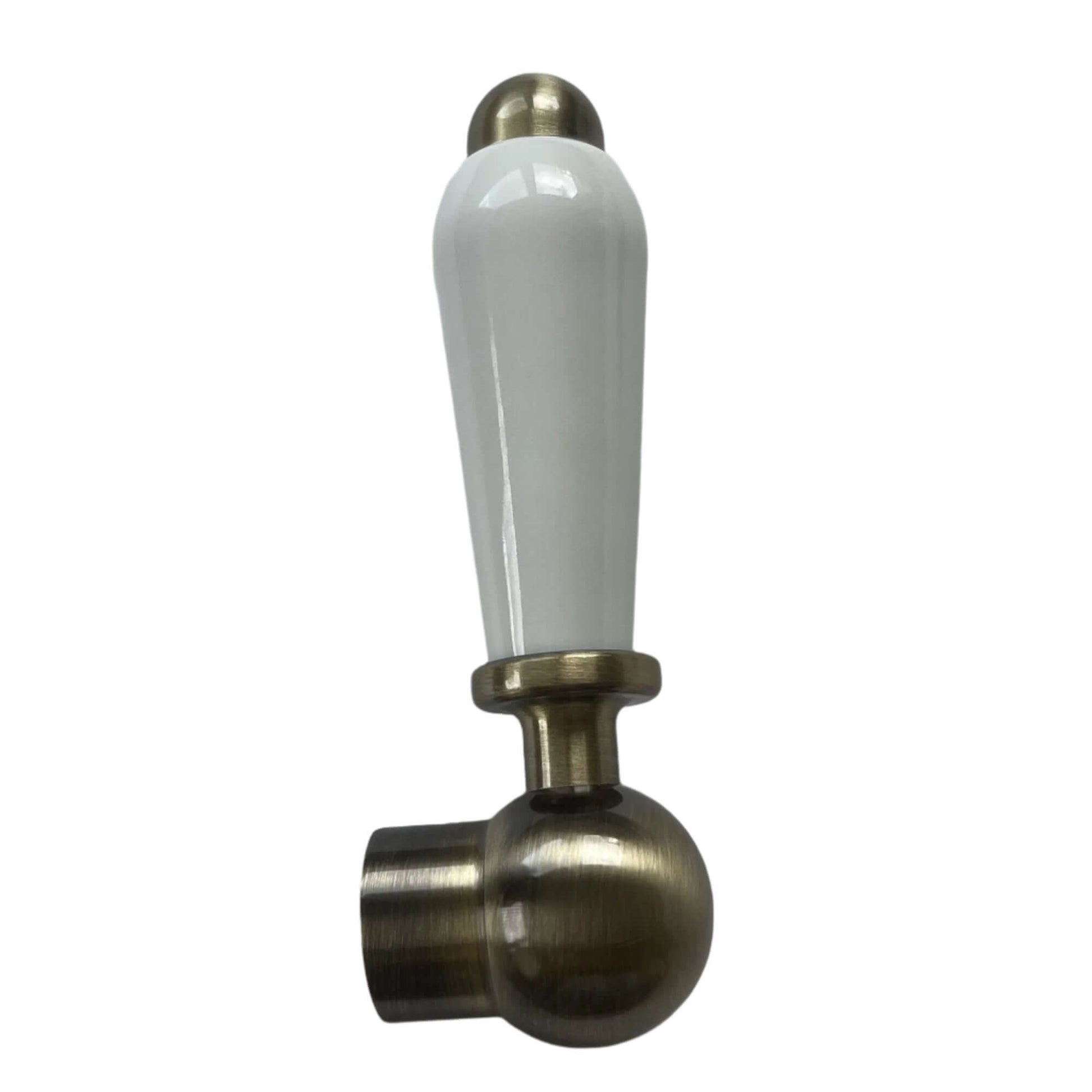 Buy Replacement white ceramic lever with housing and grubscrew for B08 - antique brass online UK
