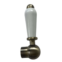 Buy Replacement white ceramic lever with housing and grubscrew for B08 - antique brass online UK