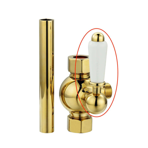 Buy Replacement white ceramic lever with housing and grub screw for D06 - gold online UK