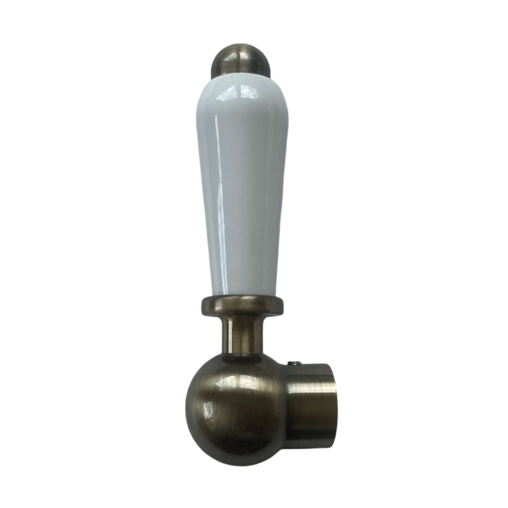 Buy Replacement white ceramic lever with housing and grub screw for D05 - antique brass online UK