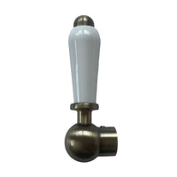 Buy Replacement white ceramic lever with housing and grub screw for D05 - antique brass online UK