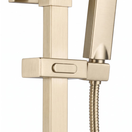 Sliding shower head holder for Enzo - brushed brass