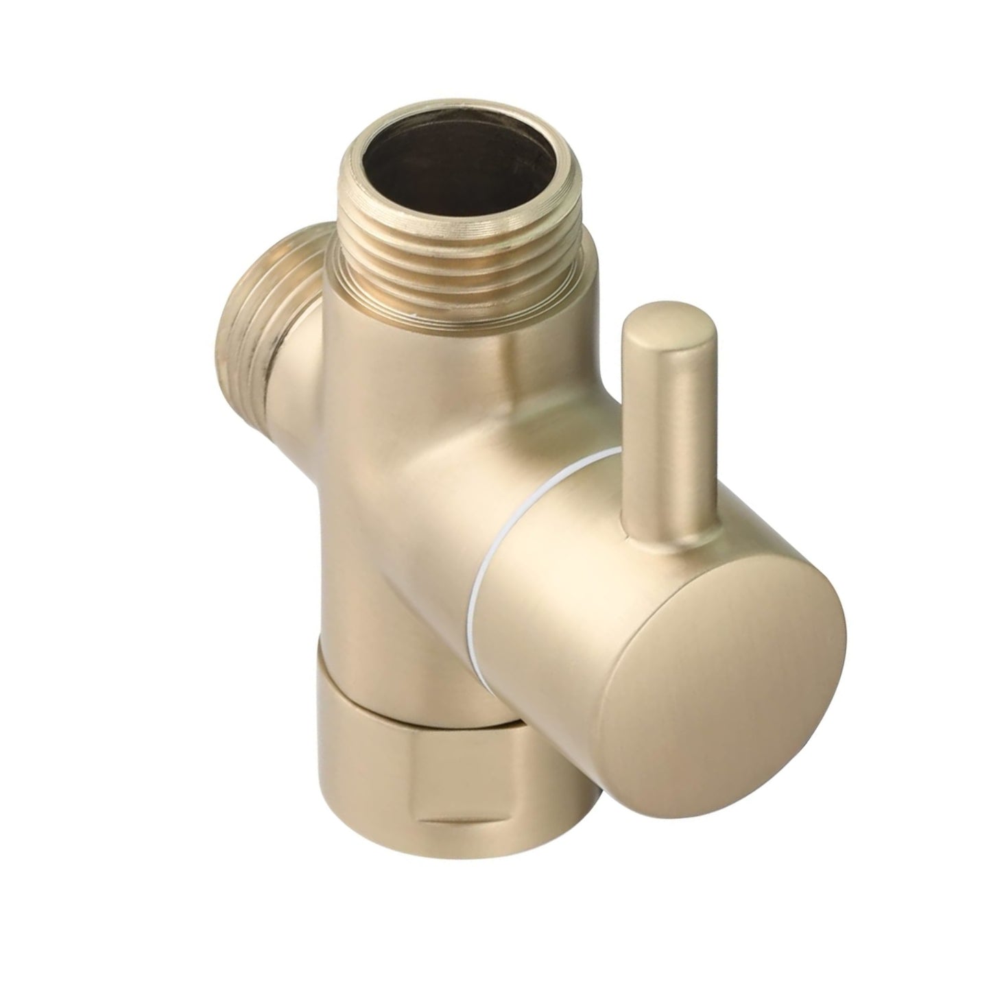 Round shower diverter valve 3/4" - brushed brass