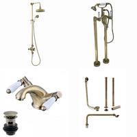 DOWNTON big shower bundle antique brass