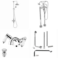 DOWNTON big shower bundle chrome