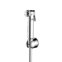 Modern douche bidet handshower solid brass with hose and bracket - chrome