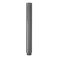 Round pencil hand shower with rubber jets - gunmetal grey