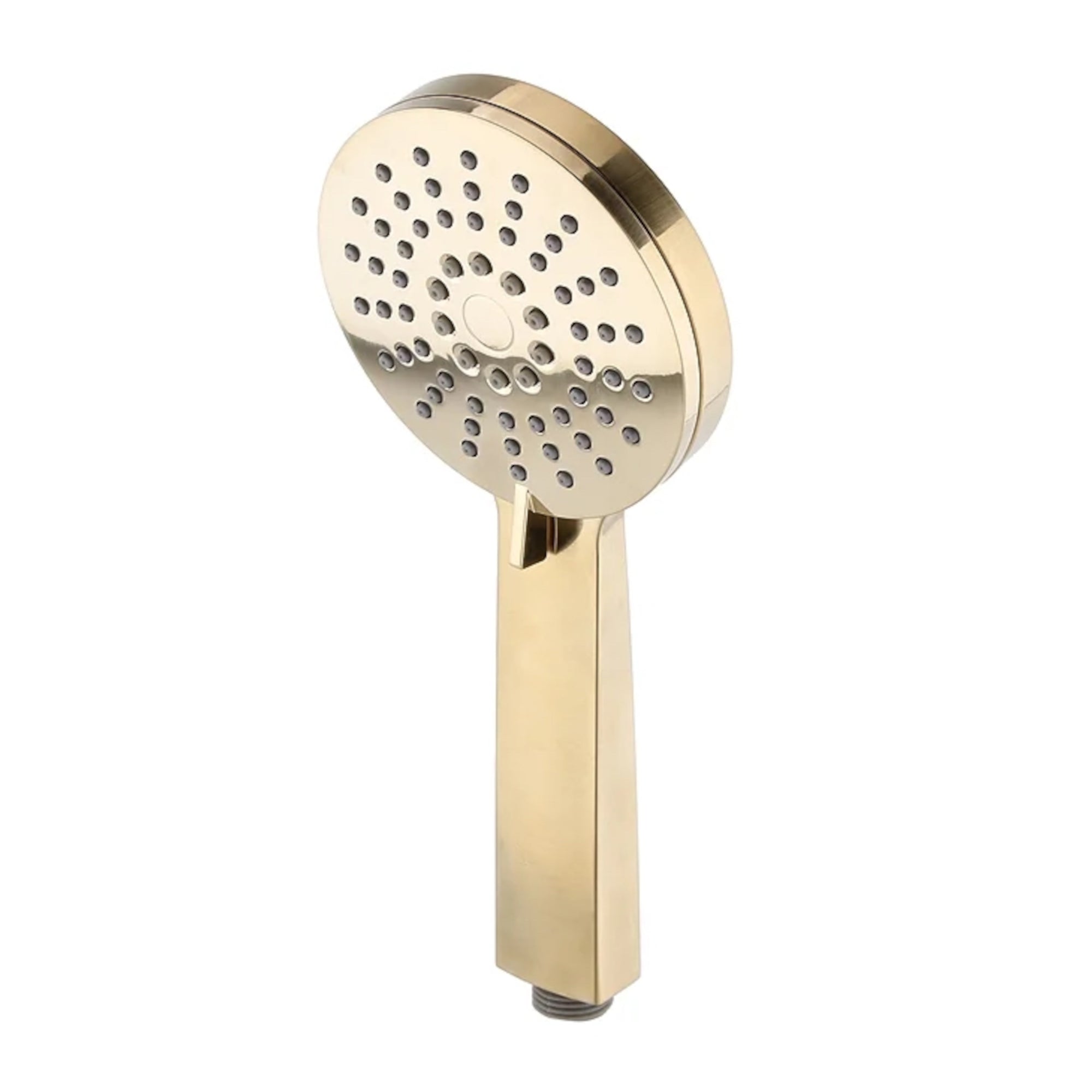 Modern round multi function hand shower 3 setting - brushed brass