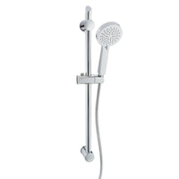 Adjustable Shower Slider Riser Rail Kit With 3 Setting Shower Head, Hose - Chrome