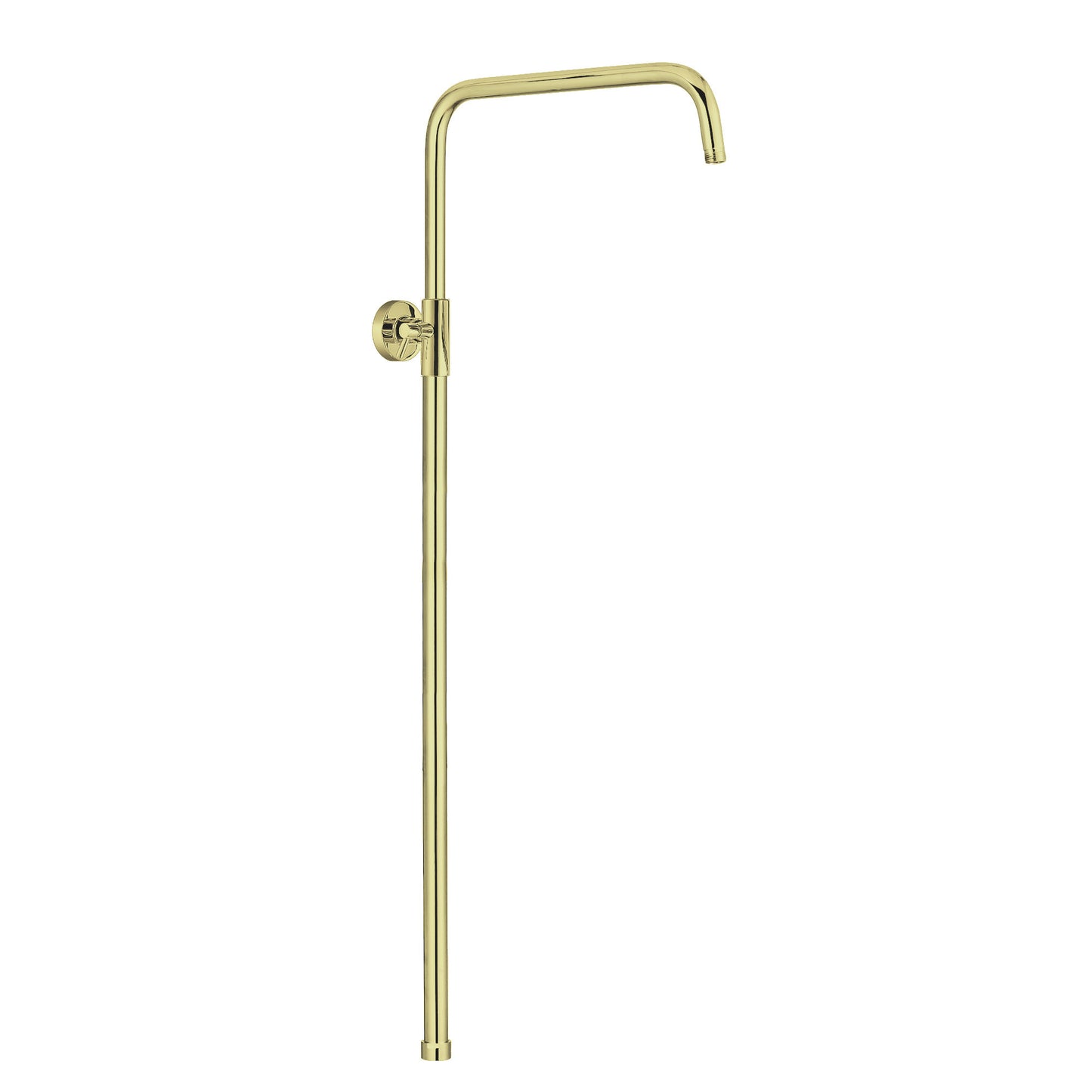 Dune shower adjustable rigid riser rail angled stainless steel - brushed brass