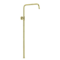 Dune shower adjustable rigid riser rail angled stainless steel - brushed brass