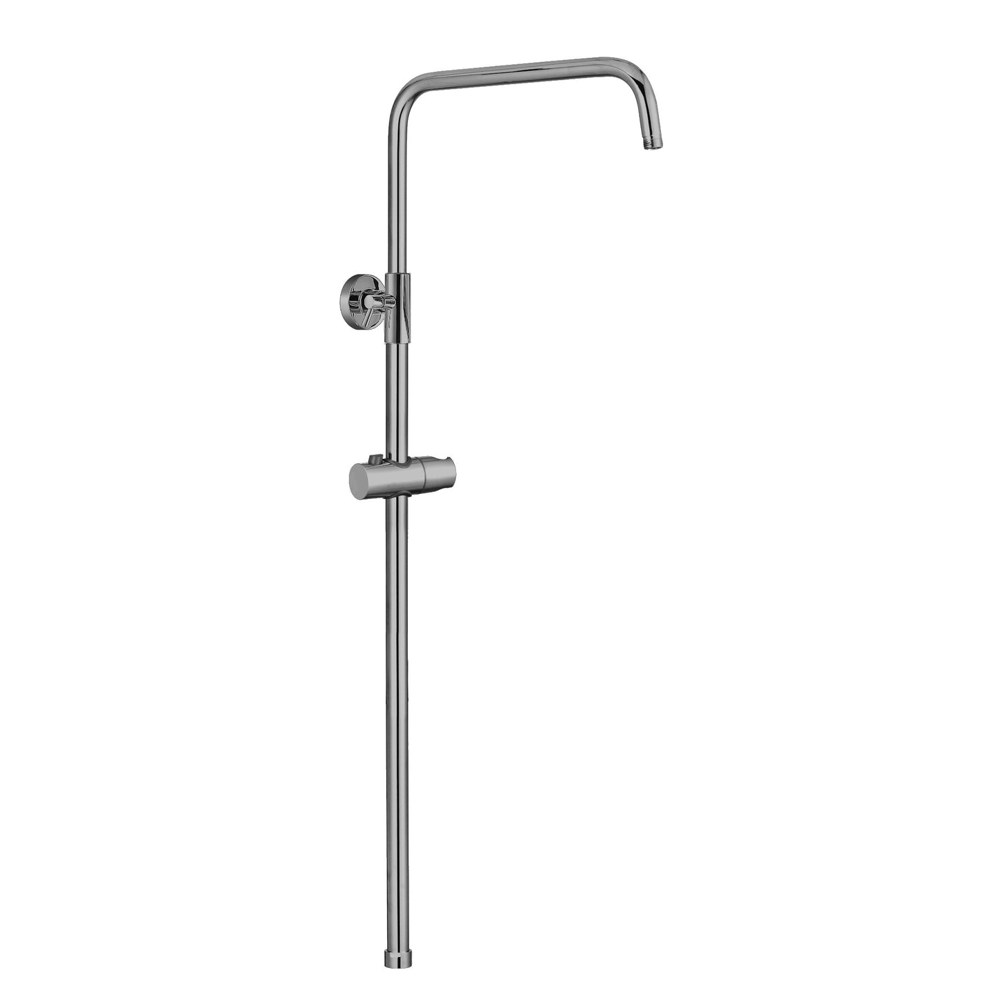Dune shower adjustable rigid riser rail angled stainless steel - gunmetal grey