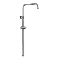 Dune shower adjustable rigid riser rail angled stainless steel - gunmetal grey