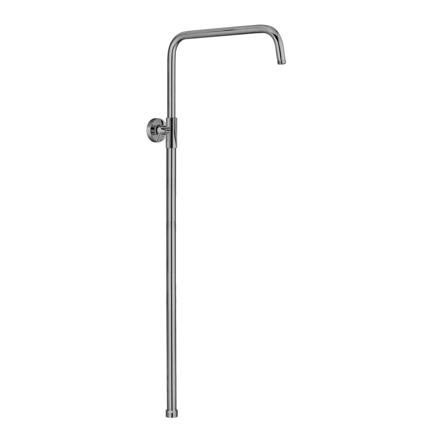 Dune shower adjustable rigid riser rail angled stainless steel - gunmetal grey