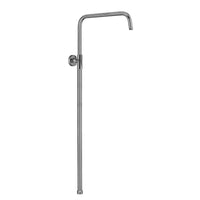 Dune shower adjustable rigid riser rail angled stainless steel - gunmetal grey