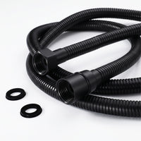 Flex shower hose stainless steel 1.5m standard bore - matt black