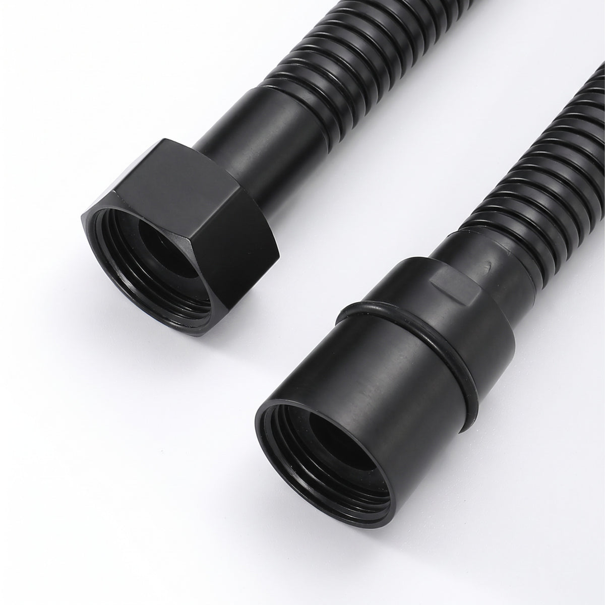 Flex shower hose stainless steel 1.5m standard bore - matt black