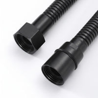 Flex shower hose stainless steel 1.5m standard bore - matt black