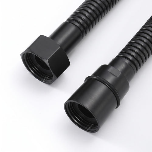 Flex shower hose stainless steel 1.5m standard bore - matt black