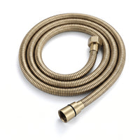 Flex shower hose stainless steel 1.5m standard bore - brushed  brass