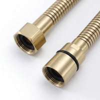 Flex shower hose stainless steel 1.5m standard bore - brushed  brass