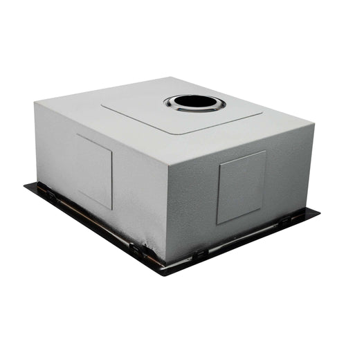 Buy Axia 500mm x 430mm 1.0 bowl undermount or topmount kitchen sink with overflow - gunmetal grey stainless steel online UK