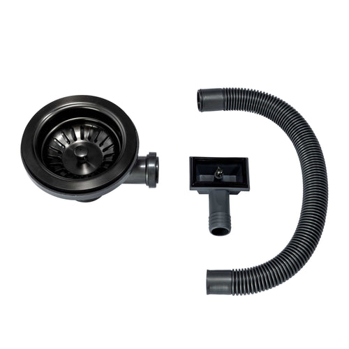 Buy Axia 500mm x 430mm 1.0 bowl undermount or topmount kitchen sink with overflow - gunmetal grey stainless steel online UK