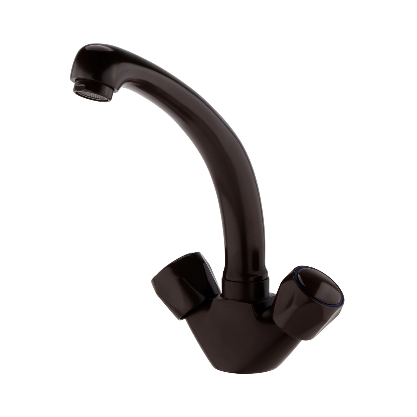 Richmond kitchen sink tap twin round knobs - brown