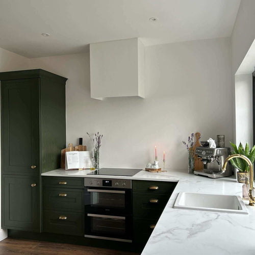 Buy Dorchester Georgian dual flow kitchen sink tap with twin white levers - gold online UK