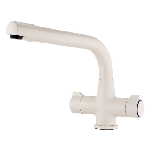 Buy Alpha dual flow kitchen sink tap twin lever - cream online UK