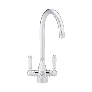 Cotswold traditional filter tap with ceramic levers - chrome