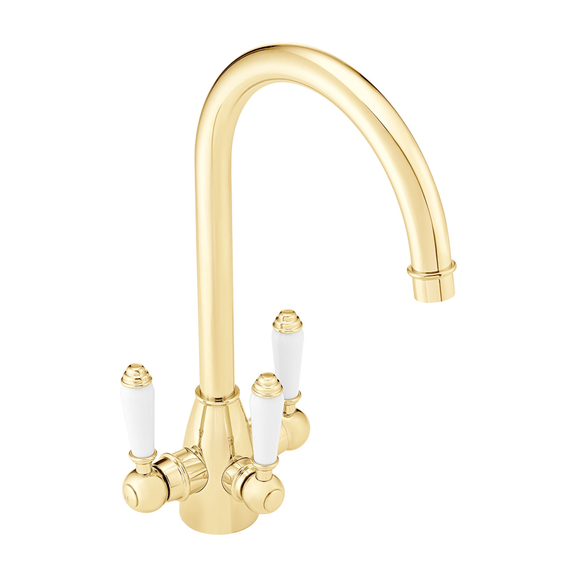 Cotswold traditional filter tap with ceramic levers - gold