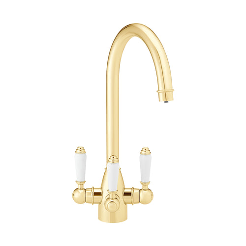 Buy Cotswold traditional filter tap with ceramic levers - gold online UK