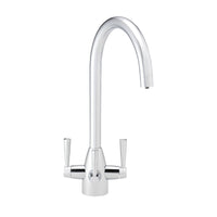 Torino modern filter tap with twin levers - chrome